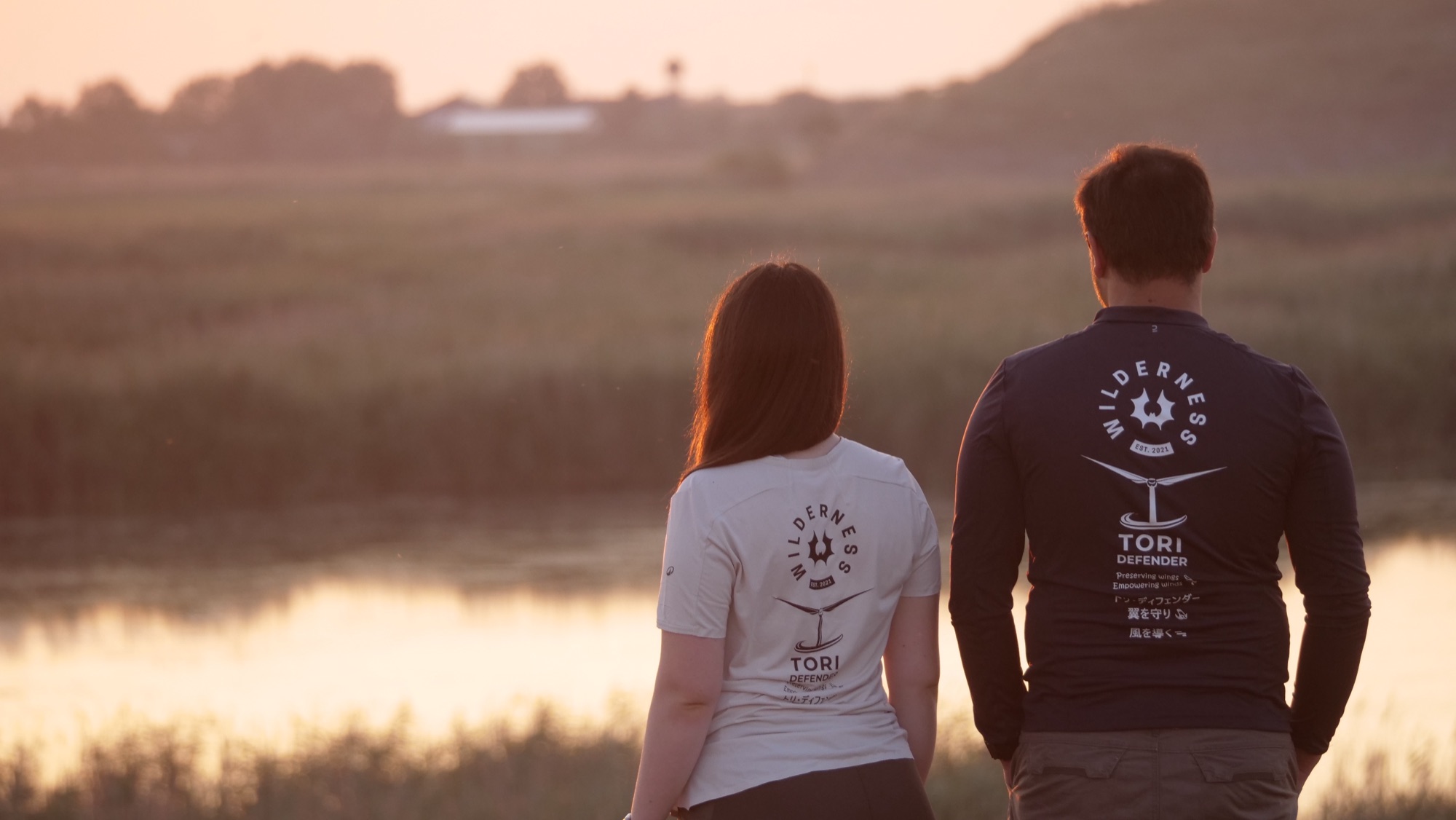 WRC team members at sunset during a field campaign